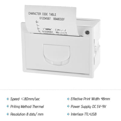 GOOJPRT QR204 58 mm mini-geïntegreerde thermische bonprinter TTL + USB TTL