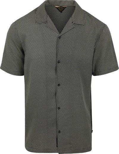 Superdry Overhemd Short sleeve Zwart Lucy Mono Print - Maat L - Heren - Overhemden Casual