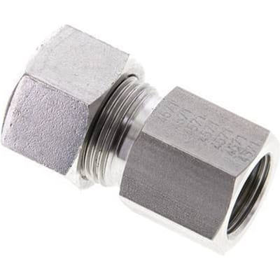 15L & M18x1.5 RVS Rechte Snijringkoppeling Binnendraad 315bar ISO 8434-1
