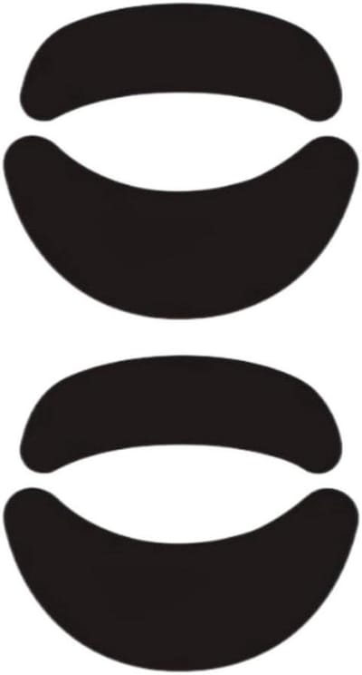 Muisschaatsen - Muisvoetstickers - Muis Gebruik - Verbeterde Controle - 2 Stuks - Zwart