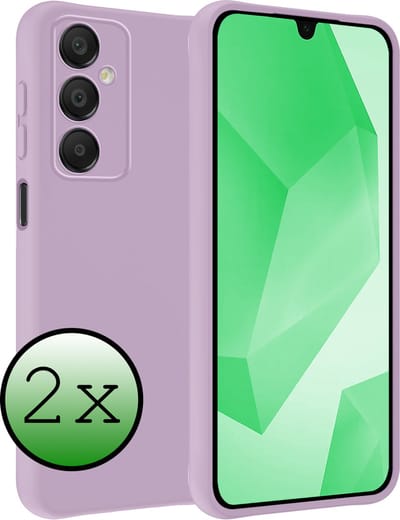 Hoesje 2 Stuks - Geschikt voor Samsung Galaxy A16 - Sterk & Shockproof - Case Siliconen - Back Cover - Telefoon Hoes - Lila