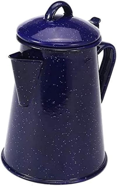Emaille waterkoker - Theepot keuken - Water koken - Universeel fornuis - 0.8 L - Zwart