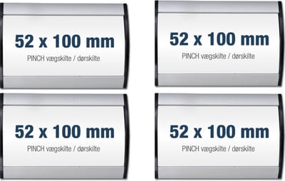 4 pack bewegwijzeringsborden/formaat 52x100mm/wegwijs bordjes/aluminium deurbordjes/naambordje kantoor/route bordje/aanwijs bordje/zelfklevend/verwijs bord/ informatie bord.