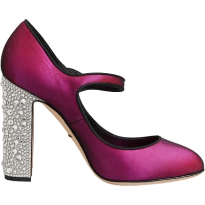 Dolce & Gabbana Roze Strass Mary Janes Hakken Pumps Schoenen