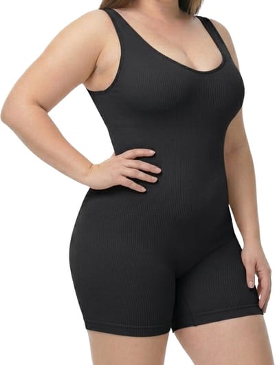 Corrigerende Body Dames met Short en Brede Bandjes - Maat S - Shapetape - Zwart - Shapewear Body - Platte Buik - Strak Silhouet - Corrigerend ondergoed