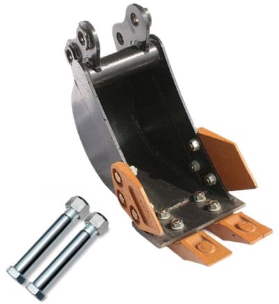 Mini Graafmachine Bucket - Graafgereedschap Backhoe - Krappe Ruimtes Graven - Zware Laadcapaciteit - 200 mm Breed - Metaal