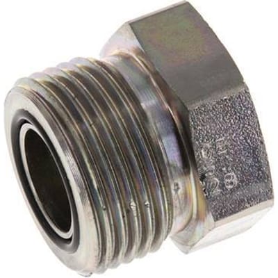 UN 1-3/16''-12 Verzinkt Stalen Plug ORFS 400 Bar