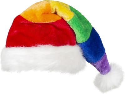 Boland - Kerstmuts Regenboog Multi - Één maat - Volwassenen - Unisex - Kerst