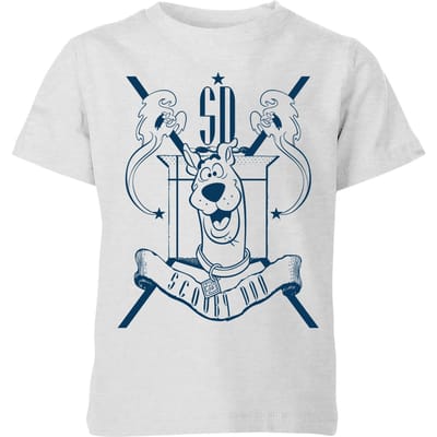 Scooby Doo Coat Of Arms Kids' T-Shirt - Grey - 98/104 (3-4 jaar)