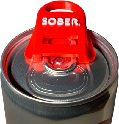 SOBER. Blikjes Opener & Sluiter 2-Pack - Herbruikbare Blik Clip - Blikjes Opener - Blik Afsluiter - Ideaal voor Festivals, Feesten & Camping - Rood
