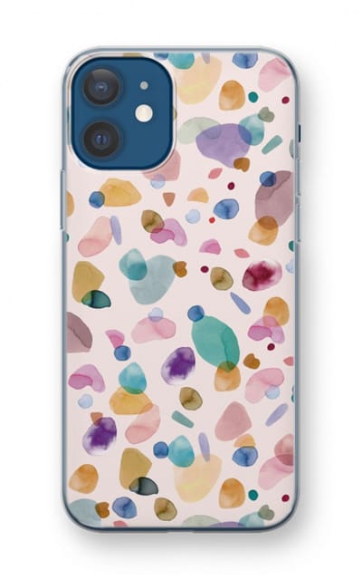 Case Company® - Hoesje geschikt voor iPhone 12 mini hoesje - Terrazzo Memphis - Soft Cover Telefoonhoesje - Bescherming aan alle Kanten en Schermrand