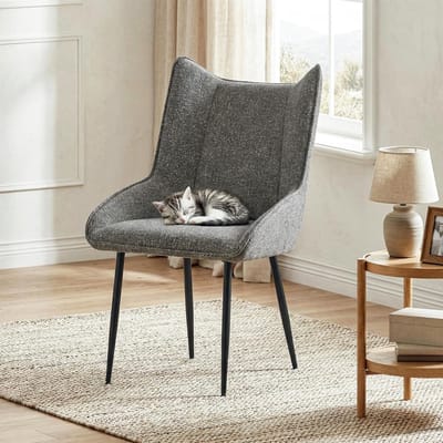 Moderne Velvet Eetkamerstoel Set van 2 Zwart/Wit Design met Ergonomische Rugleuning, Pocketvering Zitcomfort en Verstelbare Pootjes 61,5 x 49 x 88 cm