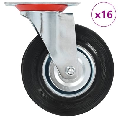 vidaXL 16 st Zwenkwielen 125 mm