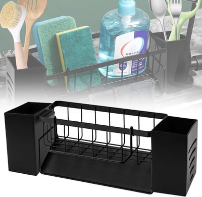 Keuken Organiser Roestvrij Staal - Keuken Spoelbak Houder - Keukenspons Organiser - Keuken Accessoires