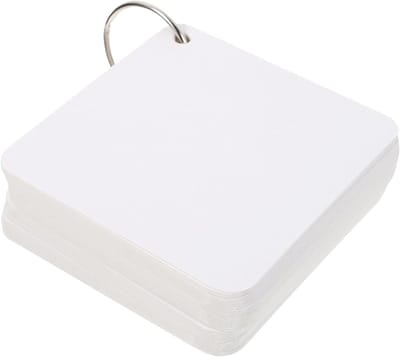 Lege Flashcards - Studiekaarten Notitie - Woorden Leren - Met Ringband - 200 Stuks - Wit