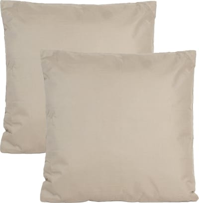 Anna's collection Buiten of tuin sier kussens - 2x - taupe/beige - 60 x 60 cm - binnen/buiten - zitkussens tuinbank
