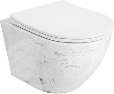 Wandtoilet - Hangend toilet - Badkamer renovatie - Softclose zitting - 36.5x49 cm - Wit glans