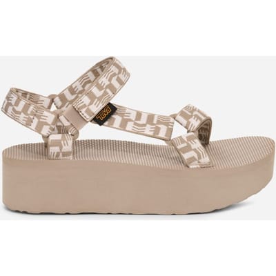 Teva Flatform Universal Sandalen in Glisten Simply Taupe voor Dames, Maat 38