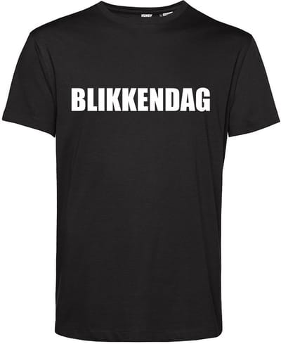 T-shirt Blikkendag | Carnavalskleding | Foute Party | Zwart | maat XS