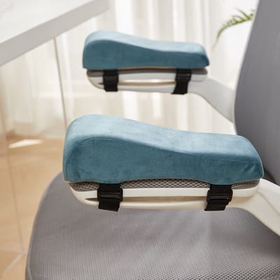 Tweedelige armleuningkussen voor bureaustoelen, verhoogde zachte elleboogbeschermer, comfortabel armleuning-elleboogkussen, elleboogondersteuning, geschikt voor computerstoel,blauw