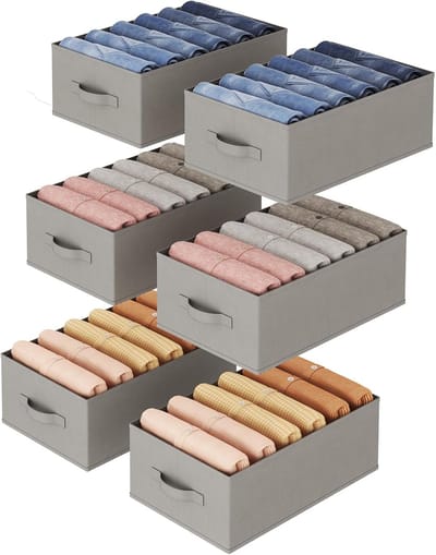 Famanu – Lade-organizer set van 1, opvouwbare opbergdoos met verstevigde bodem voor kledingkasten