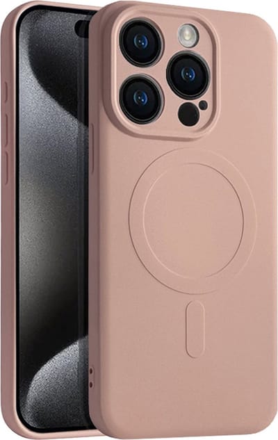 Casify Siliconen Hoesje geschikt voor MagSafe iPhone 15 Pro Hoesje - Roze