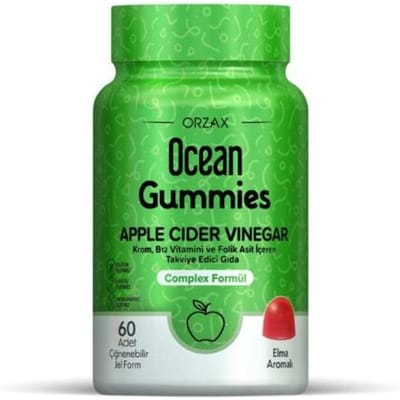 Orzax Ocean Gummies Appelciderazijn 60 Kauwbare Gel Vorm