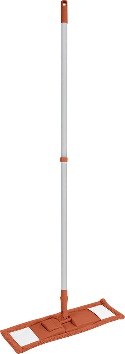 Urban Living Vloerwisser microvezel - met steel - verstelbaar - vloertrekker - oranje - schoonmaken - dweilen