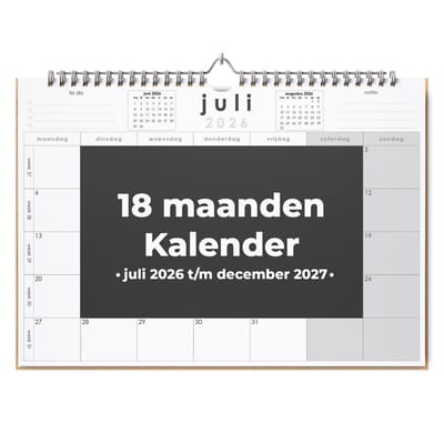 Huurdies® maandkalender - 26/27 kalender - A4+