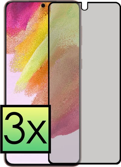 Screenprotector - 3 Stuks - Geschikt voor Samsung Galaxy S21 FE - Privacy Filter - Beschermglas - Gehard Glas - Tempered Glass - Screen Protector - Anti Spy - Full Display Cover