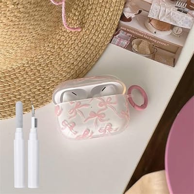 Schattig en Zacht Hoesje voor AirPods Pro 2 met Strikpatroon