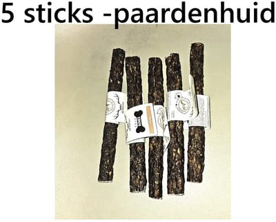 5 x Cocapet - HABA's kauwstick voor honden 100% paard rawhide - 40 gr - smakelijk en weinig tot geen allergische reacties glutenvrij - geen toegevoegde suiker