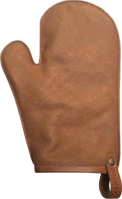 Xapron leren (BBQ) ovenwant Utah - kleur Rust (roest)