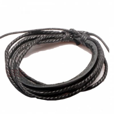 Heren armband- zwart -keen -21 cm - Charme Bijoux