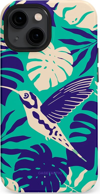 Casetastic Hoesje Geschikt voor Apple iPhone 13 Mini Magsafe - Stijlvolle Beschermende Duo-layer Case - Paradijs Kolibrie