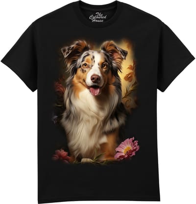 Australische Herder Australian Shepherd Portrait The Coloured House T-shirt M