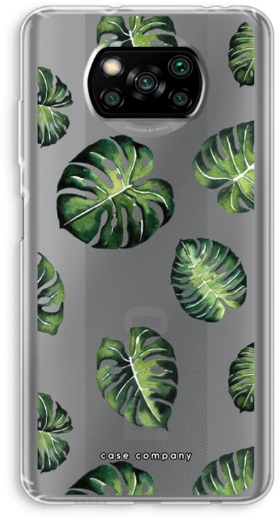 Case Company® - Hoesje geschikt voor Poco X3 Pro hoesje - Tropische bladeren - Soft Cover Telefoonhoesje - Bescherming aan alle Kanten en Schermrand