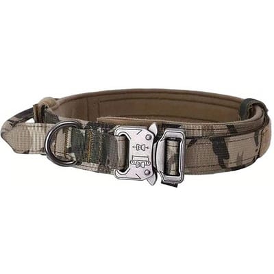 Tactische Hondenhalsband Met Handvat Verstelbare Militaire Nylon Halsband Comfortabel & Duurzaam Heavy Duty Voor Middelgrote En Grote Honden (as the picture,XL)
