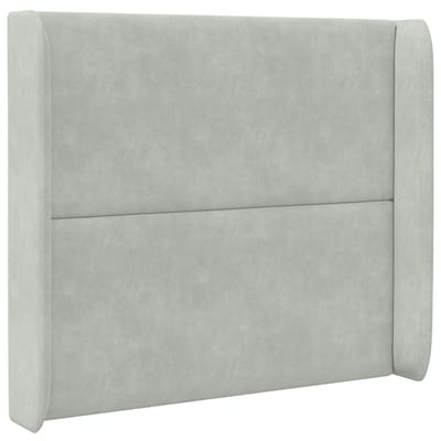 vidaXL - Hoofdbord - oor - Lichtgrijs - 80 - x - 16 - x - 4 - cm - Fluweel