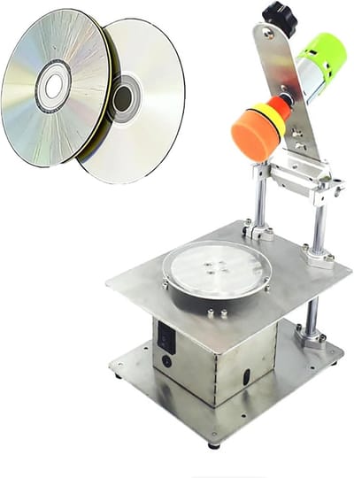 Schijf Reparatie Machine - CD DVD Polijstmachine - Schijven Herstellen - Gerichte Krasverwijdering - 380x250x280mm - Geel