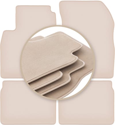 PREMIUM beige matten voor: Nissan Micra K13 hatchback 2010-2016