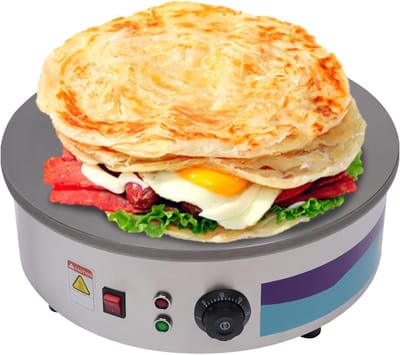Elektrische Pannenkoekenmachine - Crêpe Maker - Snel Bakken - Instelbare Temperatuur - 45cm Diameter - Zwart