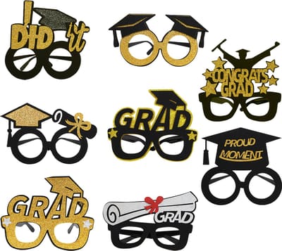 BTH - Geslaagd - Feestpakket - Photobooth Props - Versiering - Afstudeerhoed - Graduation - 8 Stuks