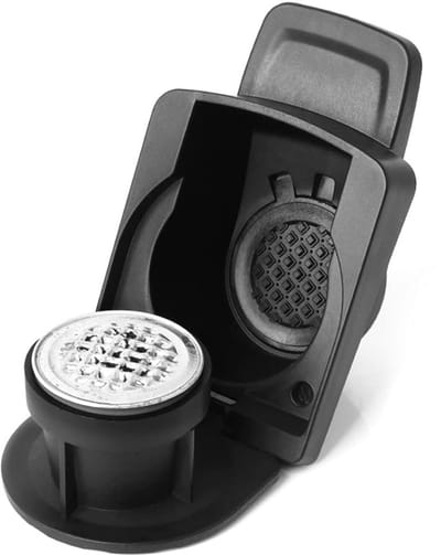 Dailygoods - Koffie Capsule Adapter - Herbruikbaar - Vaatwasmachinebestendig - Zwart - Koffie Converter - Geschikt voor de meeste koffiemachines - Kle...