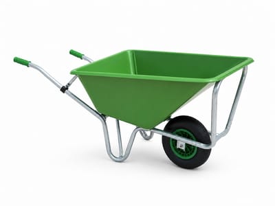 Kruiwagen 160 Liter – Poly Bak – 1 Wiel – Verzinkt Onderstel – Max. 200 kg