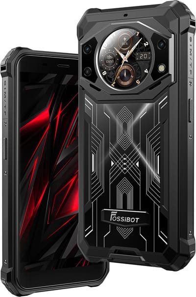 Fossibot F101 Pro Robuuste Smartphone - Dual SIM - Robuuste telefoon -5,45-inch HD+ 18:9 - 8GB + 128GB opslag - Uitbreidbaar geheugen tot 1TB - Android 13 Ultralange standby-tijd - 8MP frontcamera + 24MP achtercamera
