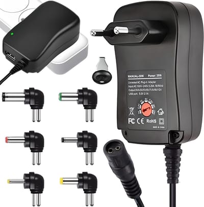 Dailygoody - Universele voeding - 12V adapter - Regelbare spanning