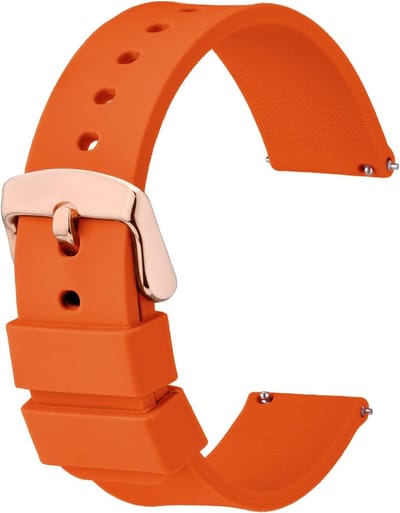 Horlogeband 14mm - Silicone met roségouden sluiting - Snelle sluiting - Stijlvolle vervangband - ShopVlot