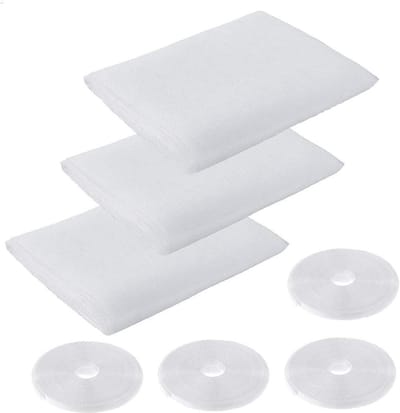Insectenwerend Raamnet Set van 3 | Zelfklevende Tape | Muggen- en Vliegenbescherming | 1.3m x 1.5m | Ideaal voor Huishoudens en Tuinen