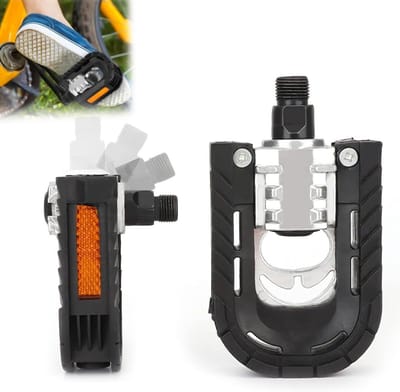 MTB pedalen van robuuste aluminiumlegering met antislip oppervlak en reflectoren - Universeel gebruik voor mountainbikes - Zwart - Set van 2